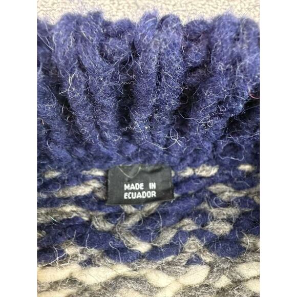 Vintage Cardigan Multi Color Men Chunky 100% Wool Button Front Winter Sweater - Picture 5 of 9